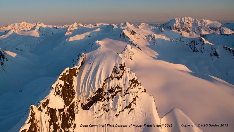 Dean Cummings' first descent of Mount Francis in Alaska (photo: H2O Guides)