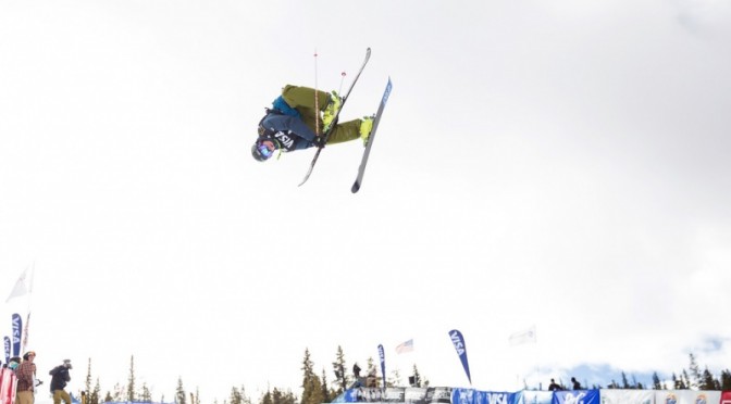 David Wise, of Reno, Nev., flies to victory in Friday's freeskiing finals a the Sprint U.S. Grand Prix's first stop this season, at Copper Mountain, Colo. (photo: Sarah Brunson/U.S. Freeskiing)