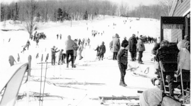 Mt. Eustis in its heyday. (photo courtesy New England Ski Museum)