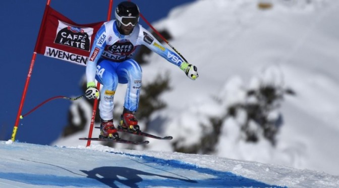 Travis Ganong finishes in 31st in Wengen, Switzerland on Sunday. (photo: Getty Images-AFP/Fabrice Coffrini/courtesy USST)
