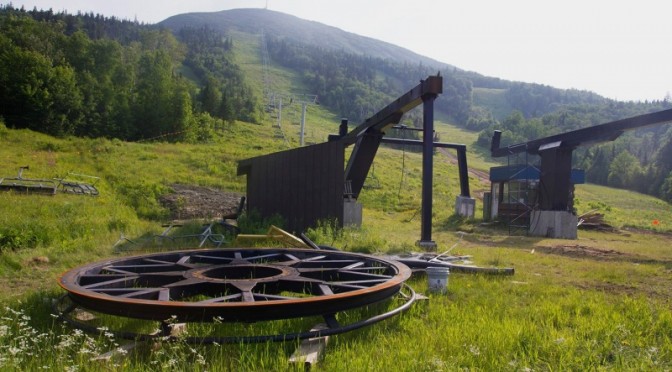 Sugarloaf replaced the bottom terminal on its King Pine quad this summer. (photo: Sugarloaf)