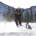 Colorado skiers were jumping for joy as the season opened today at Arapahoe Basin in Dillon, Colo. (photo: Jack Dempsey/CSCUSA)