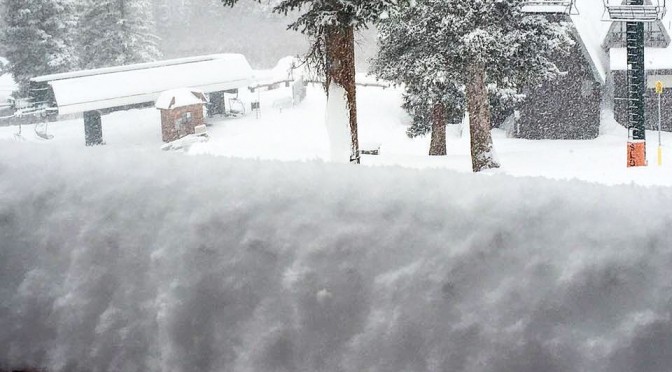 Snow was falling this morning at Utah's Brighton Resort. (photo: Brighton Resort)