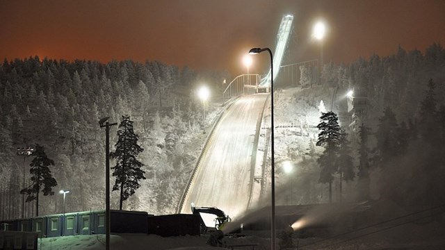 Wind in Ruka Hinders Ski Jumping