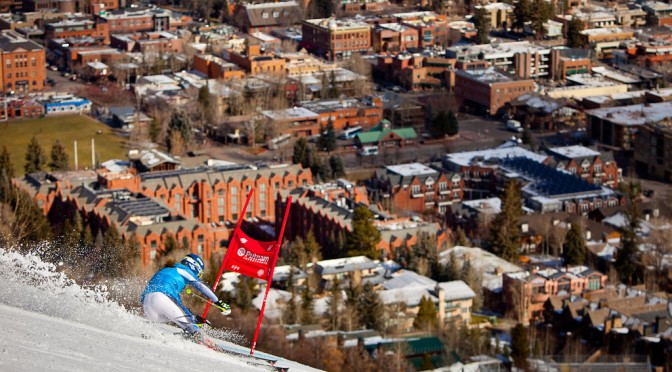 Colorado's Mikaela Shiffrin rips some GS turns on the Nature Valley Aspen Winternational race hill during training in 2012. (file photo: Jeremy Swanson, Aspen/Snowmass)