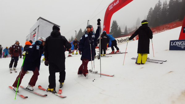 Dense fog on Saturday morning canceled the World Cup Men's Giant Slalom in Adelboden, Switzerland. (photo: FIS)