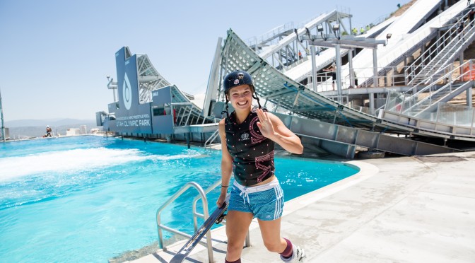 Virginia native Ashley Caldwell trains at the Spence Eccles Olympic Freestyle Pool at the Utah Olympic Park in Park City, Utah. (file photo: USSA)