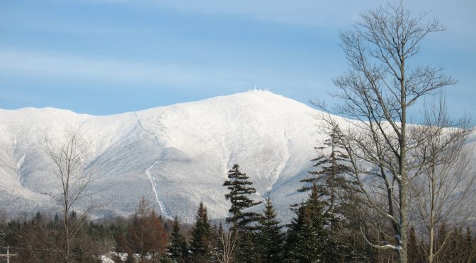 Ammonoosuc Ravine is directly below the summit in this file photo of Mt. Washington's west side. (file photo: wwoods)