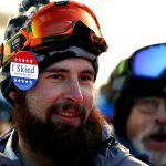 Cam Shaw from Frisco, Colo., wears an "I Skied Opening Day 2016" pin on the opening day of ski season at Arapahoe Basin Ski Area Friday, Oct. 21, 2016. (photo: Jack Dempsey)