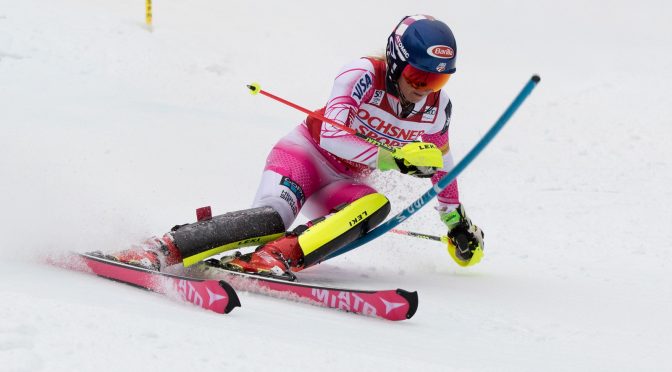 Mikaela Shiffrin races at Killington, Vt. last month. (photo: U.S. Ski Team – Reese Brown)