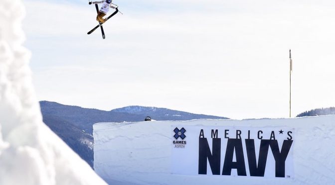 Estonia's Kelly Sildaru takes her second gold at X Games Aspen 2017 in women's ski slopestyle. (photo: ESPN)