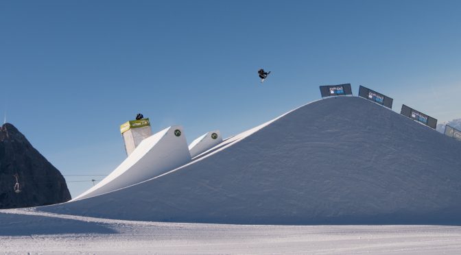 Belgium's Sebbe de Buck competes in the slopestyle World Cup finals today in Seiser Alm, Italy. (photo: Mateusz Kielpinski/FIS)