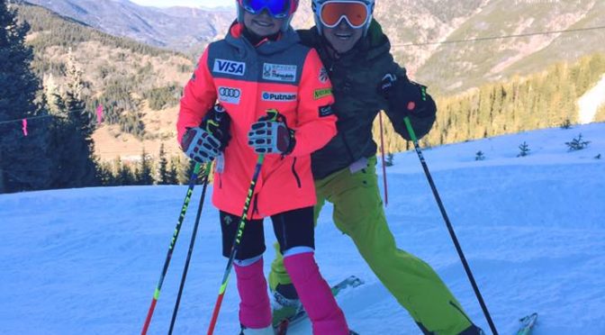 Hedda poses with her father at Copper Mountain in November. (photo: Facebook)