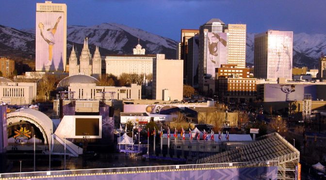 Downtown Salt Lake City during the 2002 Winter Olympics. (file photo: debaird)