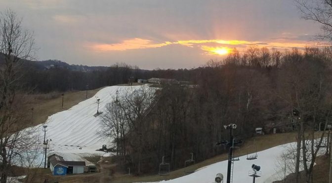 Paoli Peaks four days ago, before this week's temperatures in the 70s. (photo: Paoli Peaks)