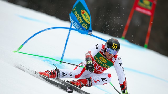 Austria's Marcel Hirscher skis to his sixth consecutive overall World Cup title on Saturday in Slovenia. (photo: FIS/Agence Zoom)